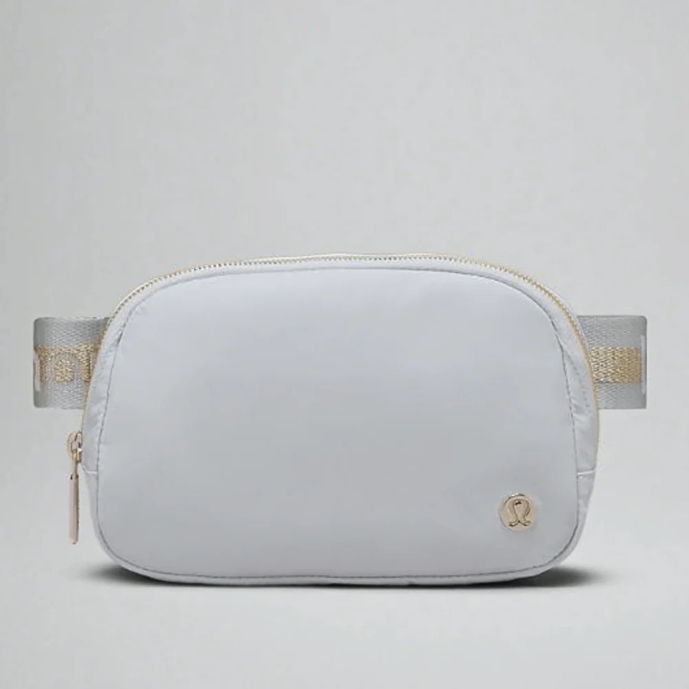 Lululemon Gray and Gold Belt Bag